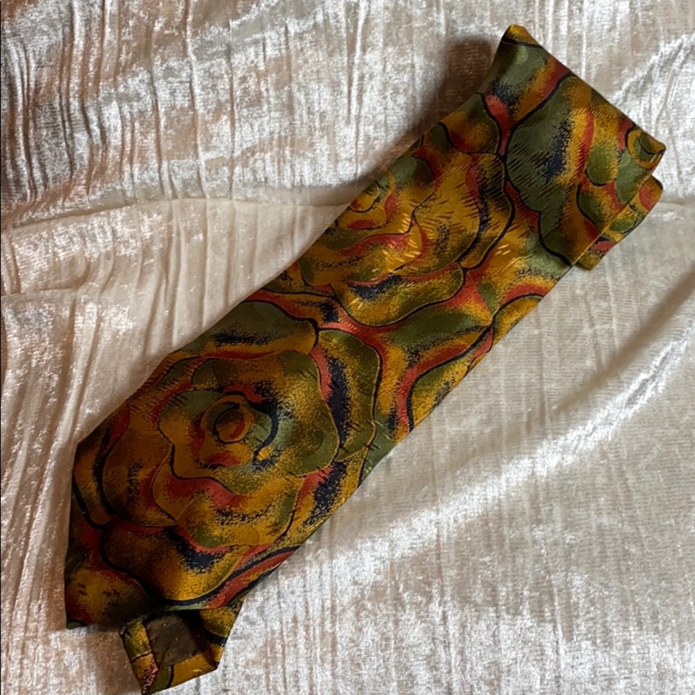 Pavone Italy Silk Tie Autumnal Pattern